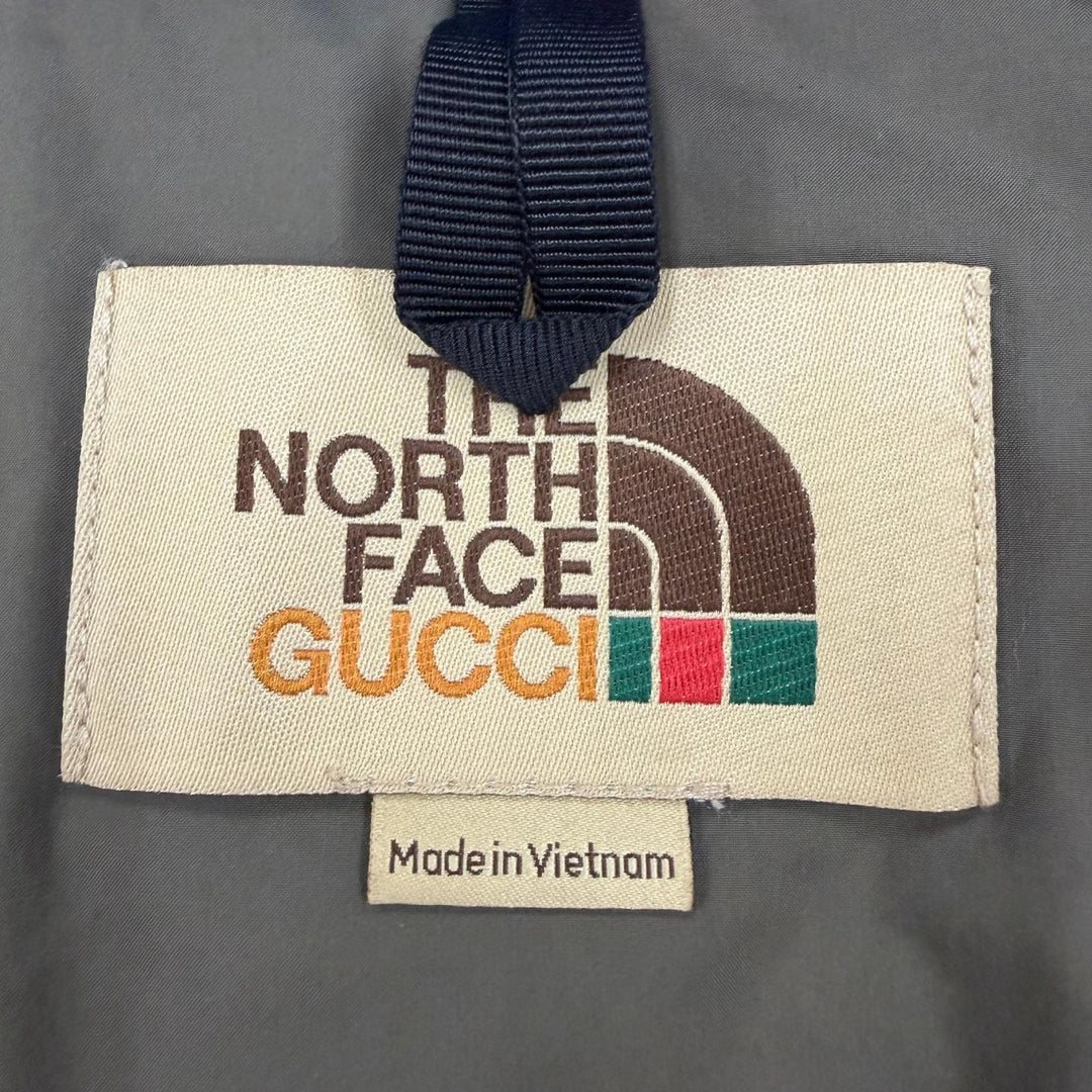 極美品▼GUCCI THE NORTH FACE グッチ ザ・ノースフェイス 648862 GG柄 フーデッド WZIP ダウンジャケット マルチカラー M 正規品 メンズ