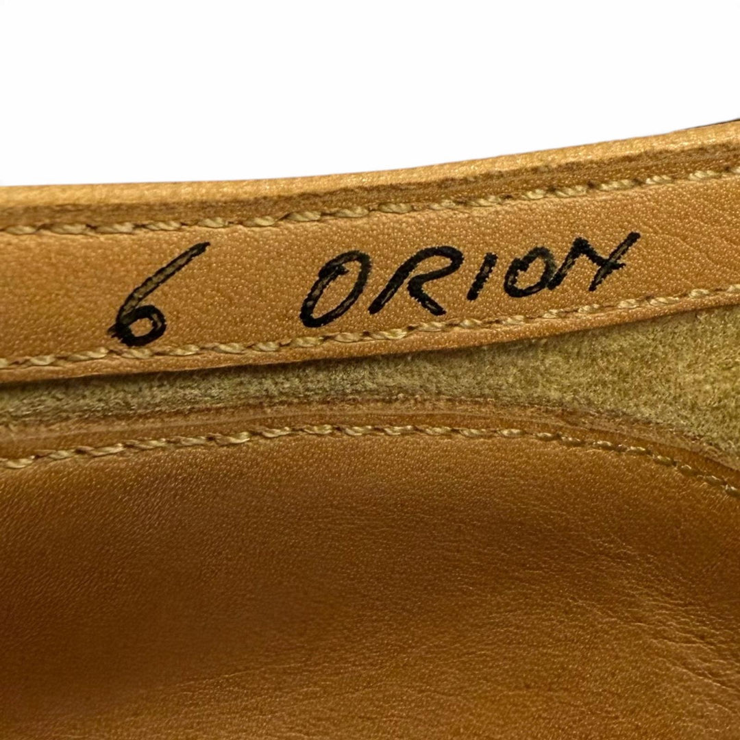 美品□John Lobb ジョンロブ ヌバックレザー Vフロント 2アイレット レースアップ プレーントゥ ドレスシューズ ベージュ 6 メンズ