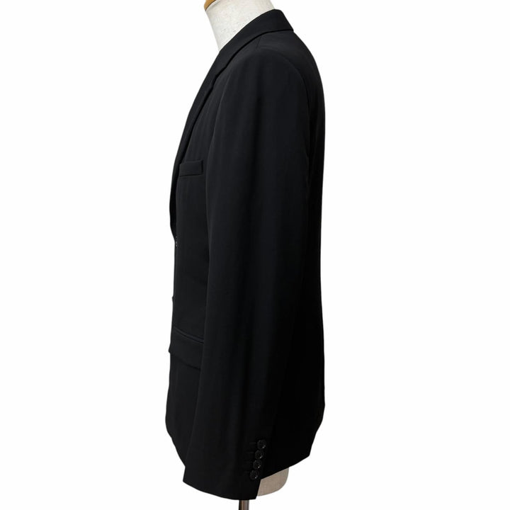 極美品□DIOR ディオール オム 923C216D4739 裏地オブリーク シングル テーラードジャケット ブラック 48 イタリア製 正規品 メンズ