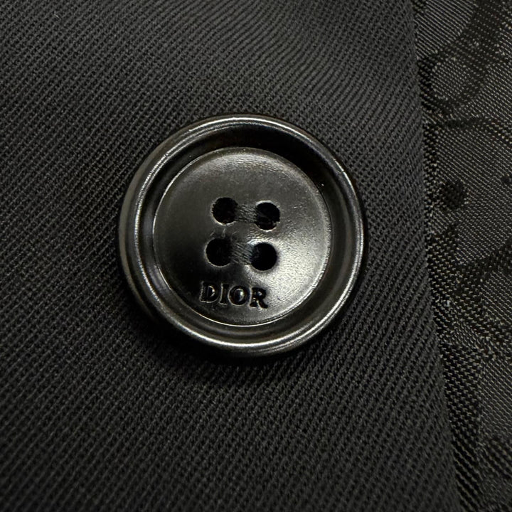 極美品□DIOR ディオール オム 923C216D4739 裏地オブリーク シングル テーラードジャケット ブラック 48 イタリア製 正規品 メンズ