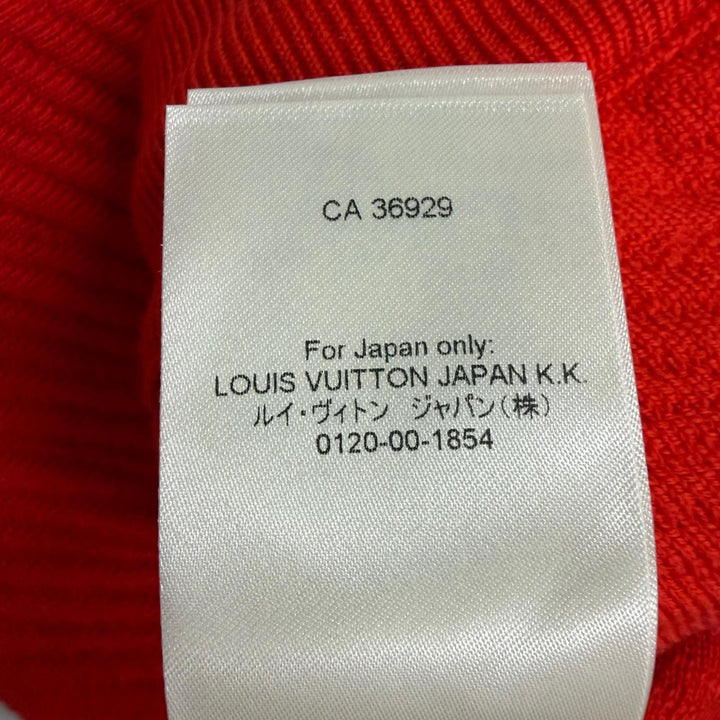 未使用品□LOUIS VUITTON ルイヴィトン 24SS ウール100％ LVロゴ ニット ショートパンツ ハーフパンツ レッド XL イタリア製 正規品