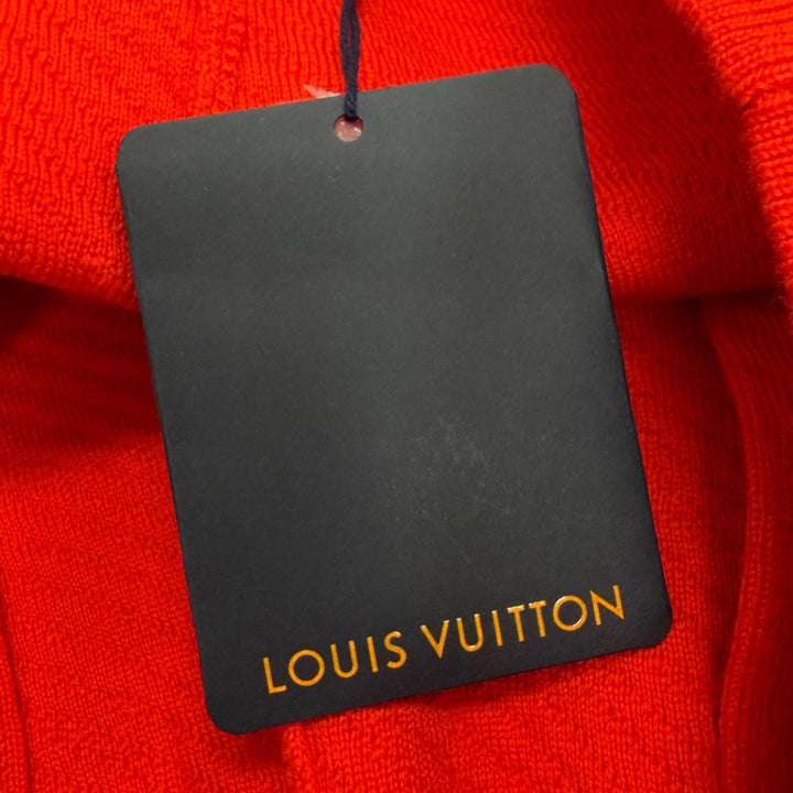 未使用品□LOUIS VUITTON ルイヴィトン 24SS ウール100％ LVロゴ ニット ショートパンツ ハーフパンツ レッド XL イタリア製 正規品