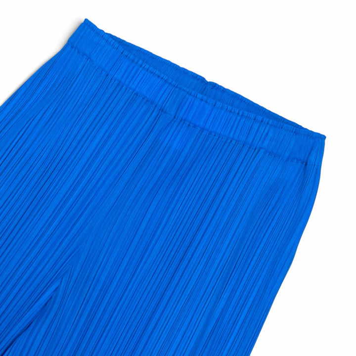 極美品★PLEATS PLEASE プリーツプリーズ イッセイミヤケ 23AW PP33JF124 プリーツ パンツ ボトムス ブルー 2 日本製 正規品 レディース