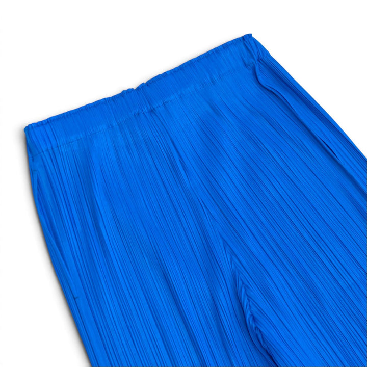 極美品★PLEATS PLEASE プリーツプリーズ イッセイミヤケ 23AW PP33JF124 プリーツ パンツ ボトムス ブルー 2 日本製 正規品 レディース