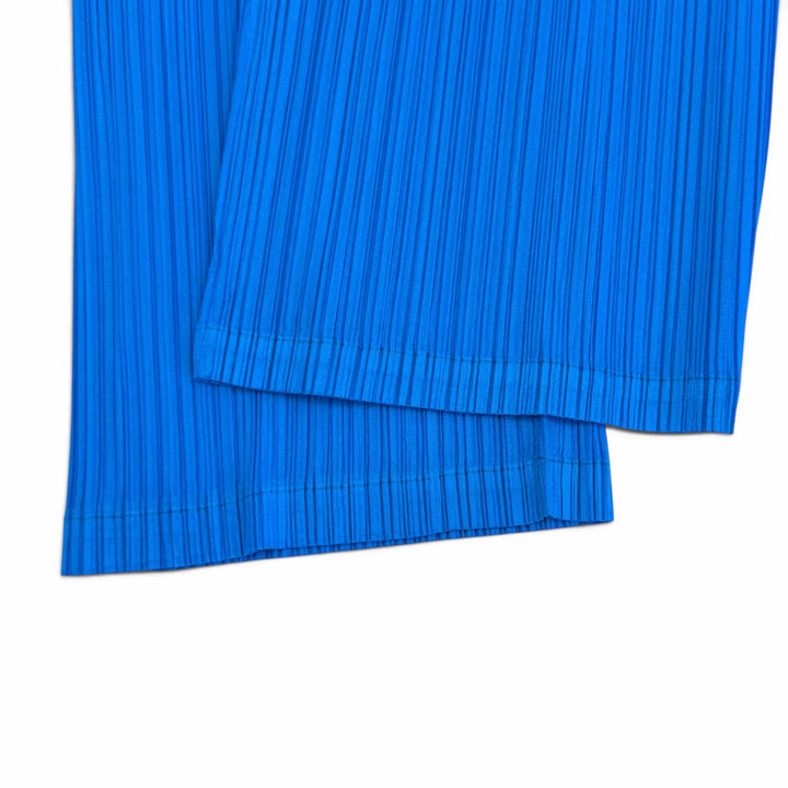 極美品★PLEATS PLEASE プリーツプリーズ イッセイミヤケ 23AW PP33JF124 プリーツ パンツ ボトムス ブルー 2 日本製 正規品 レディース