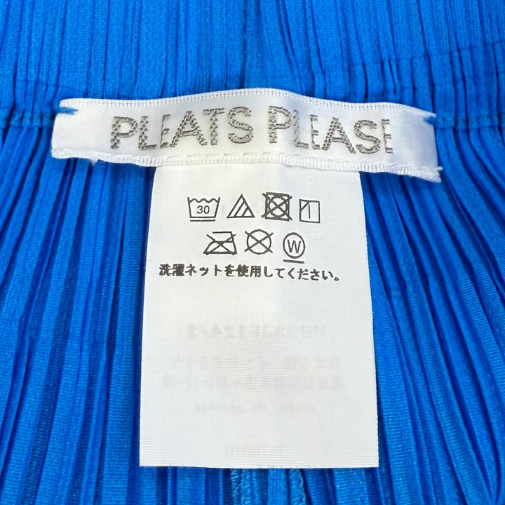 極美品★PLEATS PLEASE プリーツプリーズ イッセイミヤケ 23AW PP33JF124 プリーツ パンツ ボトムス ブルー 2 日本製 正規品 レディース