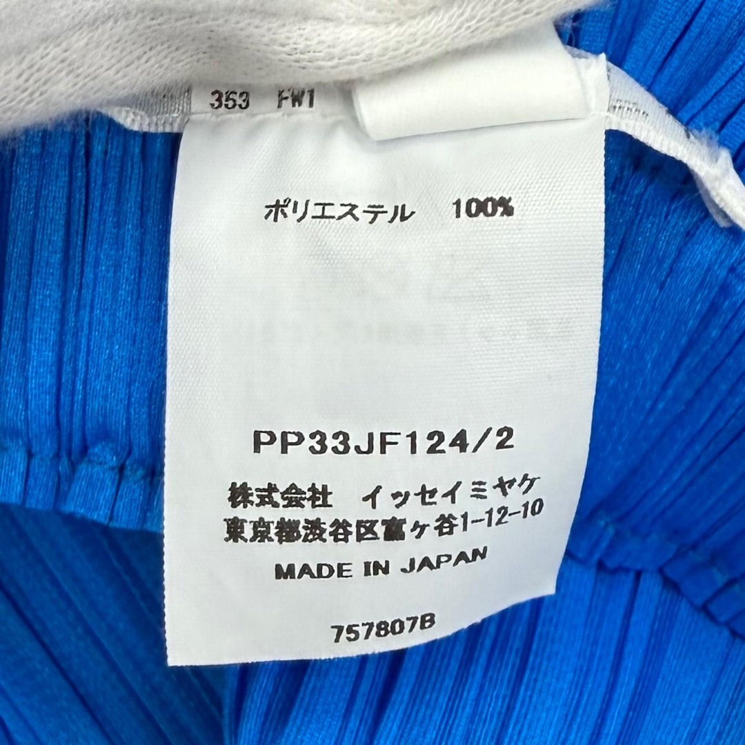 極美品★PLEATS PLEASE プリーツプリーズ イッセイミヤケ 23AW PP33JF124 プリーツ パンツ ボトムス ブルー 2 日本製 正規品 レディース