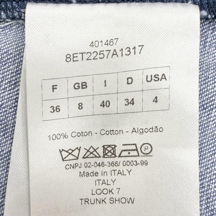 美品△Christian Dior クリスチャンディオール 8ET2257A1317 デニムパッチワーク Bee刺繍 バージャケット インディゴブルー 40 正規品