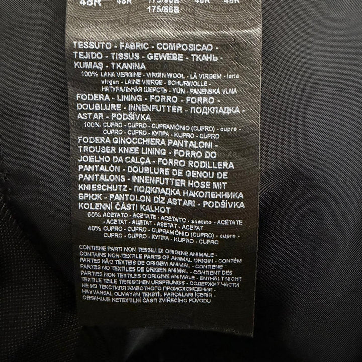 美品□GIORGIO ARMANI ジョルジオアルマーニ 2023年製 ウール100％ 黒タグ SOHO シングルスーツ ブラック 48R イタリア製 正規品 メンズ