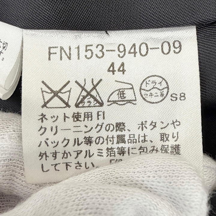 美品△BURBERRY LONDON バーバリーロンドン ウール モヘア ロゴボタン ノーカラー ロング コート ブラック 44 日本製 正規品 レディース