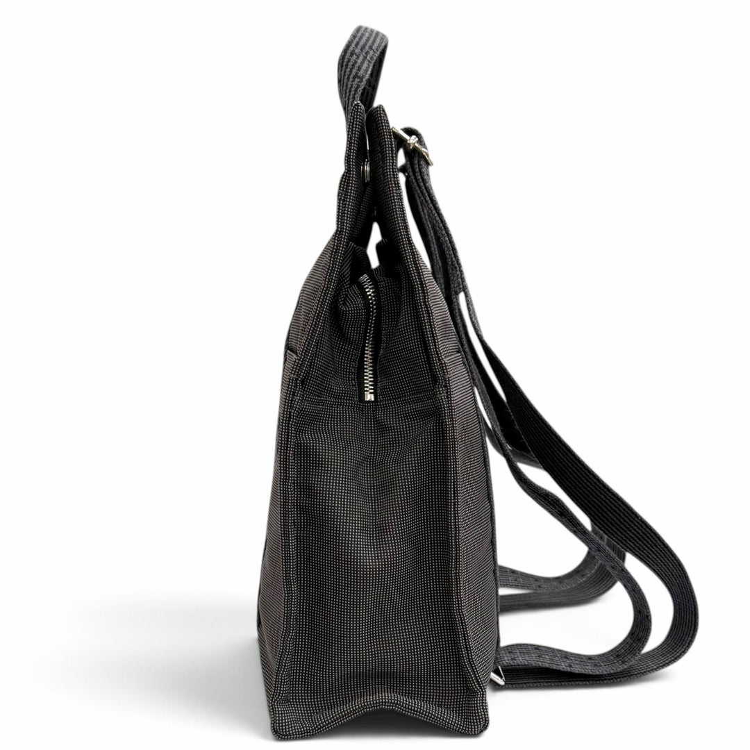極美品△HERMES エルメス エールライン アド MM セリエボタン 2WAY キャンバス リュックサック デイパック グレー フランス製 レディース