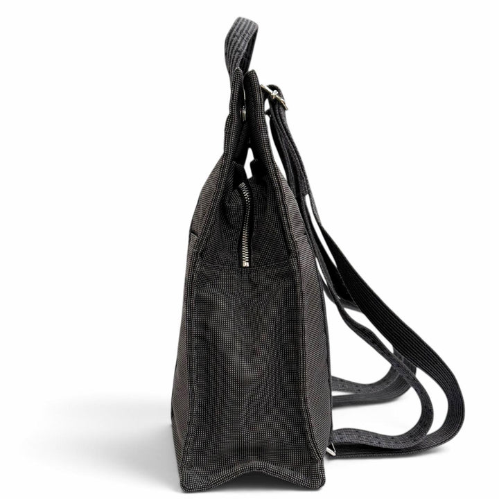 極美品△HERMES エルメス エールライン アド MM セリエボタン 2WAY キャンバス リュックサック デイパック グレー フランス製 レディース