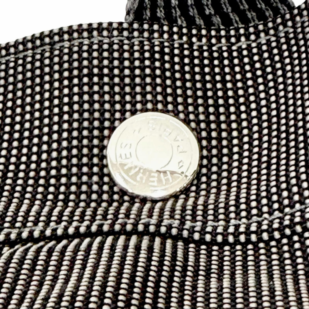 極美品△HERMES エルメス エールライン アド MM セリエボタン 2WAY キャンバス リュックサック デイパック グレー フランス製 レディース