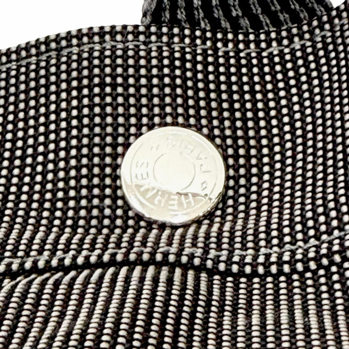 極美品△HERMES エルメス エールライン アド MM セリエボタン 2WAY キャンバス リュックサック デイパック グレー フランス製 レディース