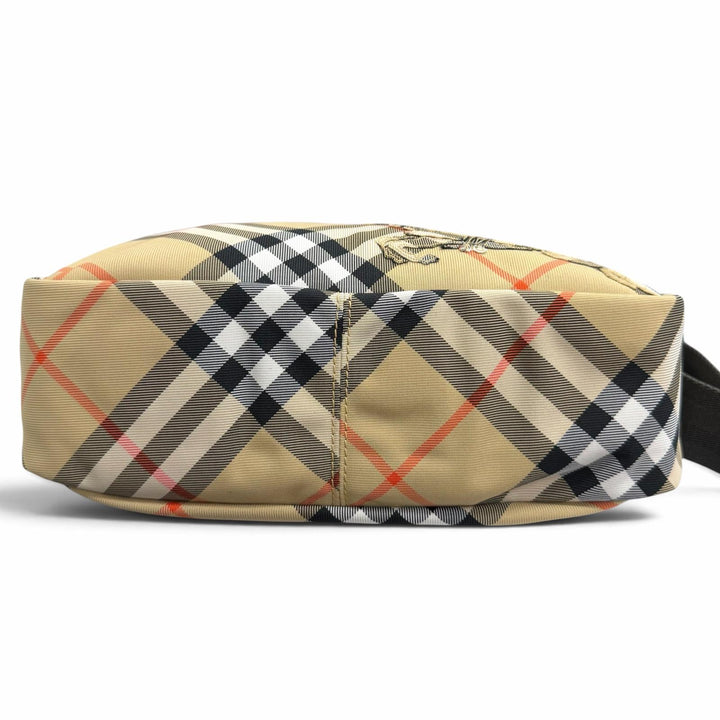極美品□BURBERRY バーバリー 8091320 キャンバス ヴィンテージチェック クロスボディバッグ ショルダーバッグ ベージュ メンズ 保存袋付