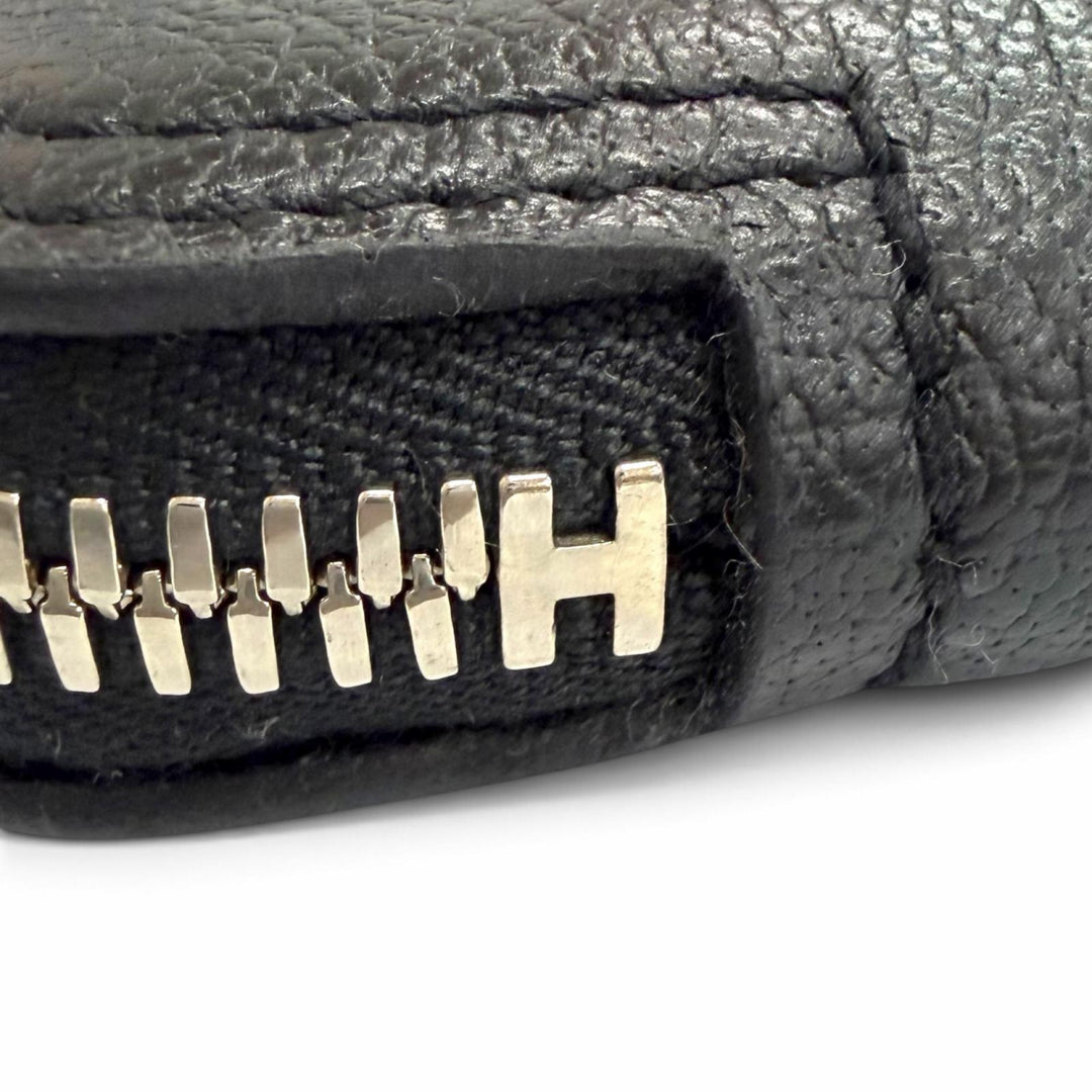 極美品△HERMES エルメス シルキーポップ ボルデュックチェック レザー使い ブッフルスキッパー トートバッグ エコバッグ ブラック 箱付