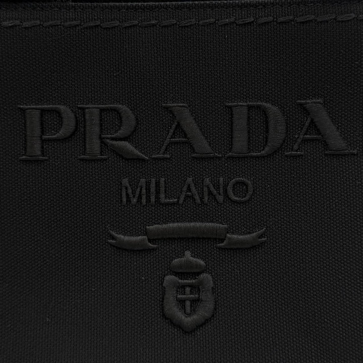 極美品★PRADA プラダ ジャルディニエール スモール コットンキャンバス ハンドバッグ カナパ 2WAY 定価363000円 保存袋付き