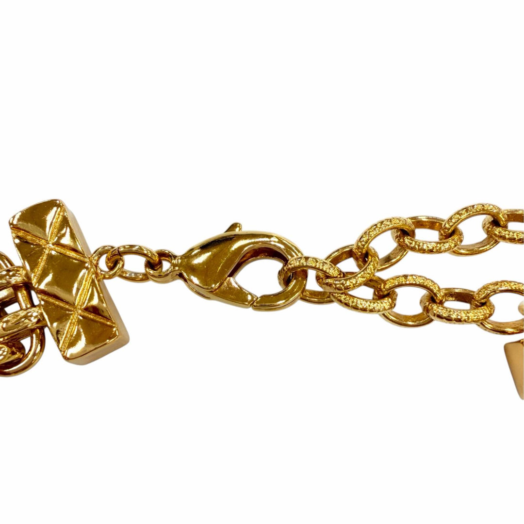 極美品☆CHANEL シャネル B23K ABB839 ココマーク マトラッセバッグモチーフ チョーカー ネックレス ゴールド イタリア製 箱・保存袋付き
