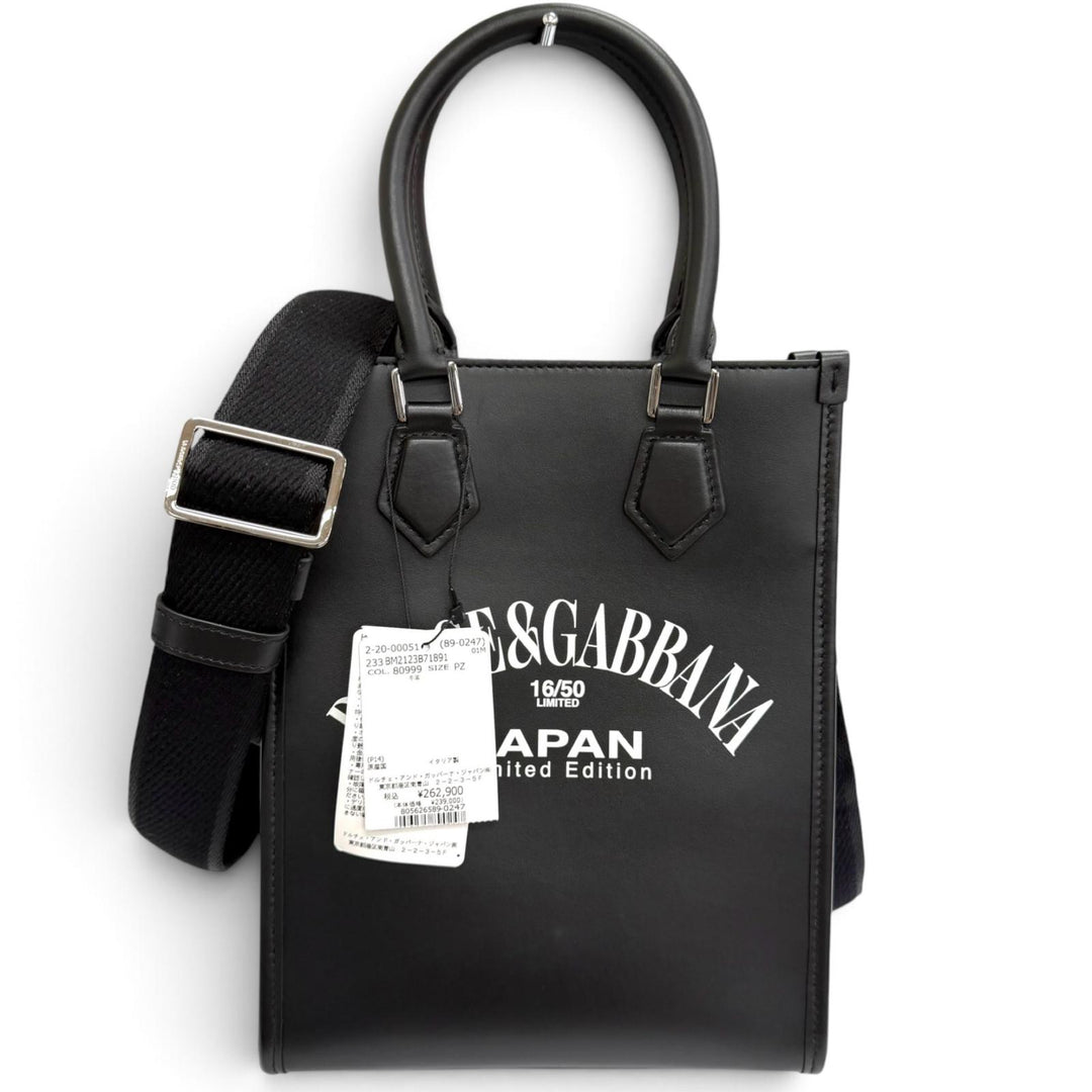 極美品□DOLCE&amp;GABBANA ドルチェ＆ガッバーナ BM2123 レザー 日本限定品 スモールクロスボディバッグ ミニトートバッグ 定価262900円