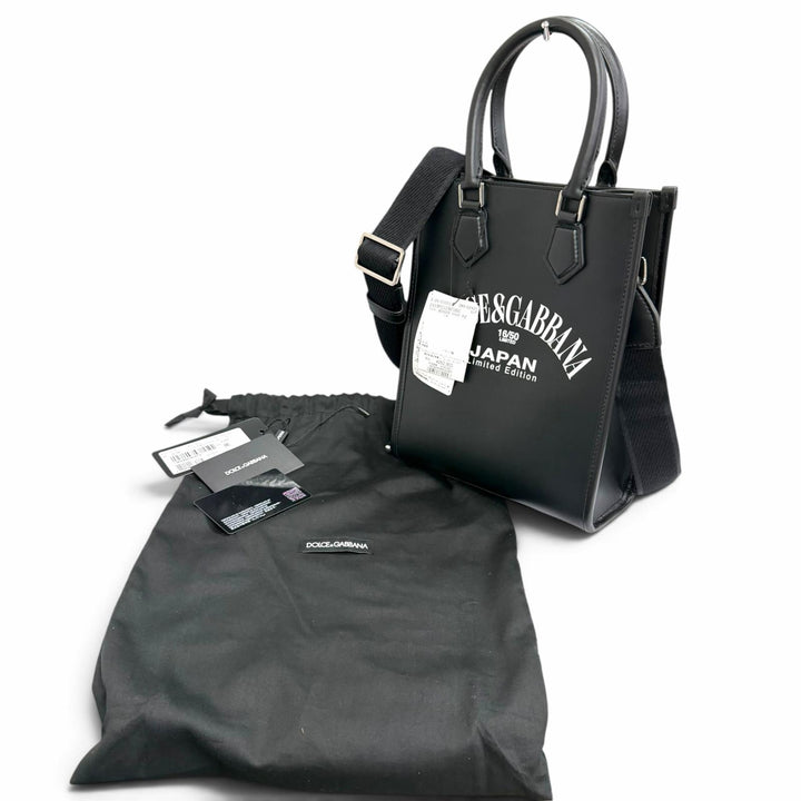 極美品□DOLCE&amp;GABBANA ドルチェ＆ガッバーナ BM2123 レザー 日本限定品 スモールクロスボディバッグ ミニトートバッグ 定価262900円