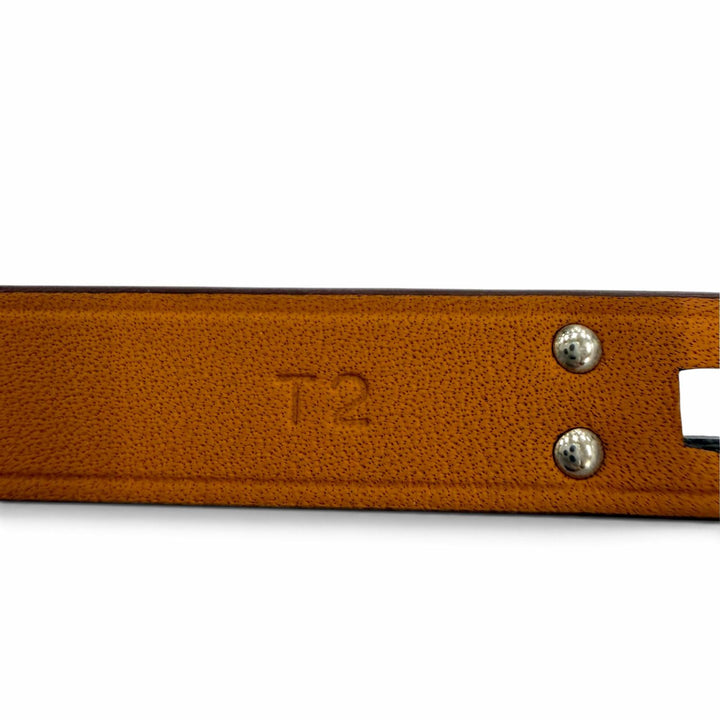 極美品☆HERMES エルメス ミニ ケリー ドゥブルトゥール ブレスレット スイフト エトゥープ シルバー金具 T2 K刻印 仏製 箱・保存袋付