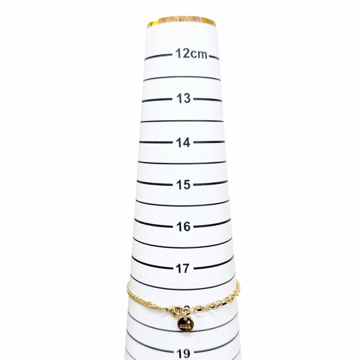 美品△DIOR ディオール B1133PMTCY Petit CD プチ CD ダブルブレスレット クリスタル スター アクセサリー ゴールド レディース 箱・袋付