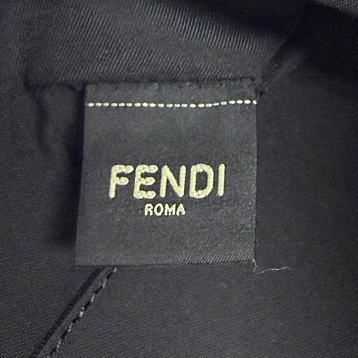 極美品▼FENDI フェンディ 7VA672 フルグレインカーフレザー ルイ ミディアム FFメタル 2WAY ショルダーバッグ ブラック 定価397100円
