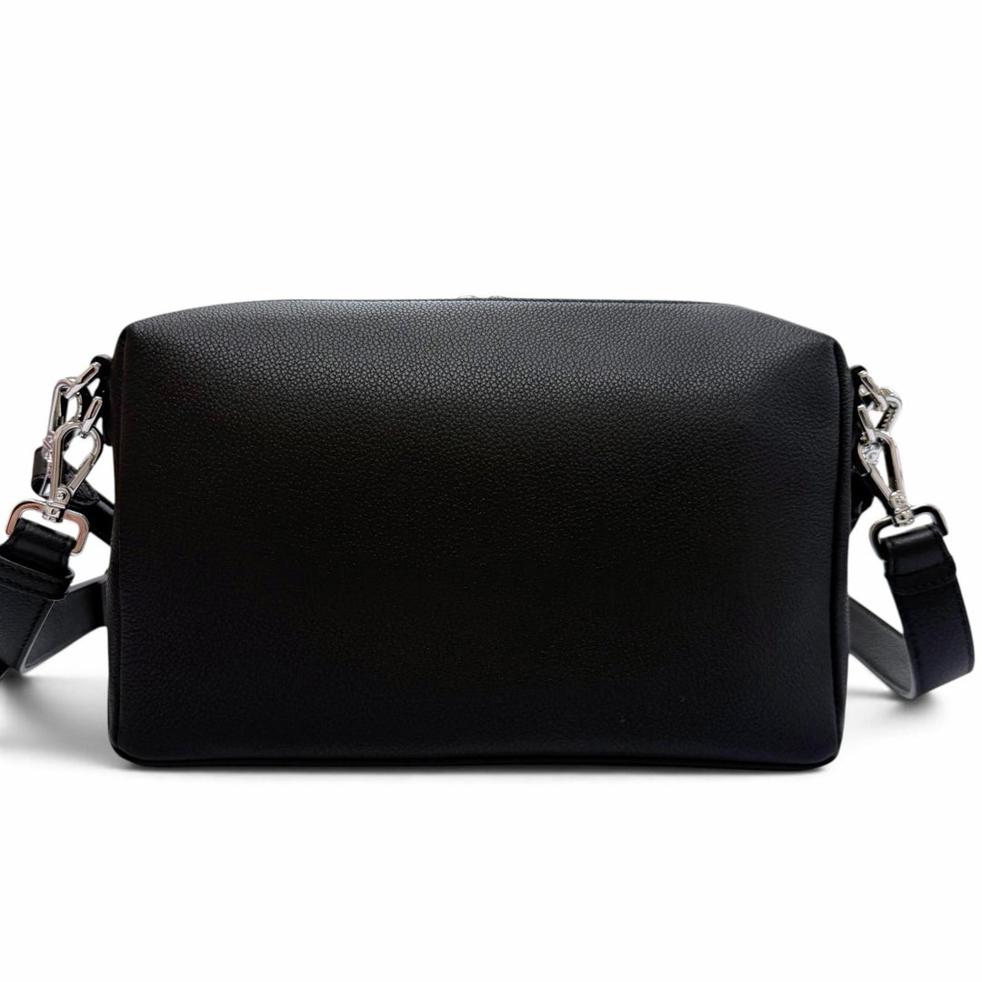 極美品▼FENDI フェンディ 7VA672 フルグレインカーフレザー ルイ ミディアム FFメタル 2WAY ショルダーバッグ ブラック 定価397100円
