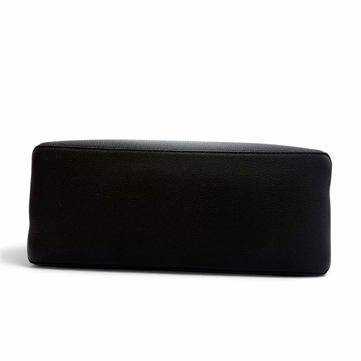 極美品▼FENDI フェンディ 7VA672 フルグレインカーフレザー ルイ ミディアム FFメタル 2WAY ショルダーバッグ ブラック 定価397100円