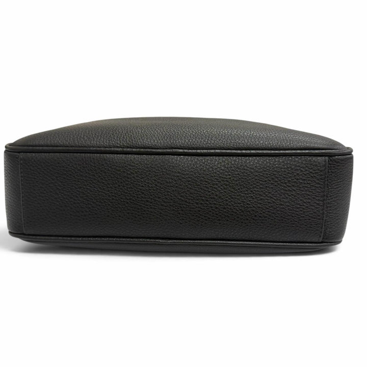 極美品□PRADA プラダ 2VH094 レザー トライアングルロゴ クロスボディバッグ ショルダーバッグ ブラック トルコ製 メンズ 保存袋付き