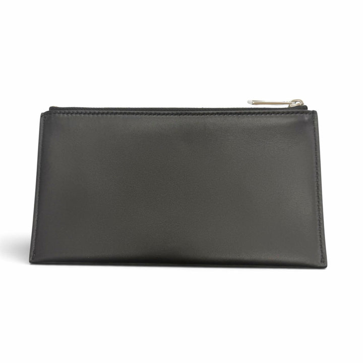 極美品▼BOTTEGAVENETA ボッテガヴェネタ 649916 レザー イントレチャート ポーチ付き セカンドバッグ クラッチバッグ ブラック メンズ