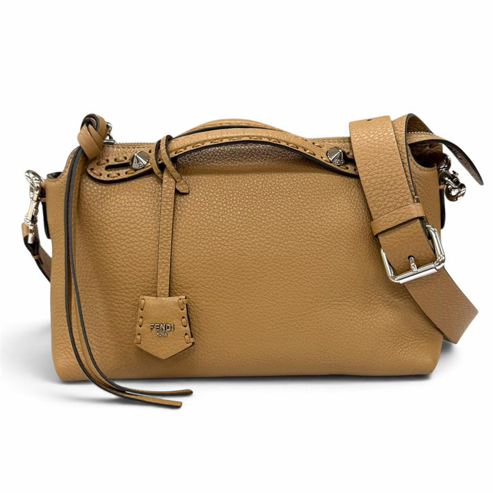 美品★FENDI フェンディ 8BL155 バイザウェイ セレリア ミディアム グレインカーフレザー ベージュ 2WAY ショルダーバッグ 定価416900円