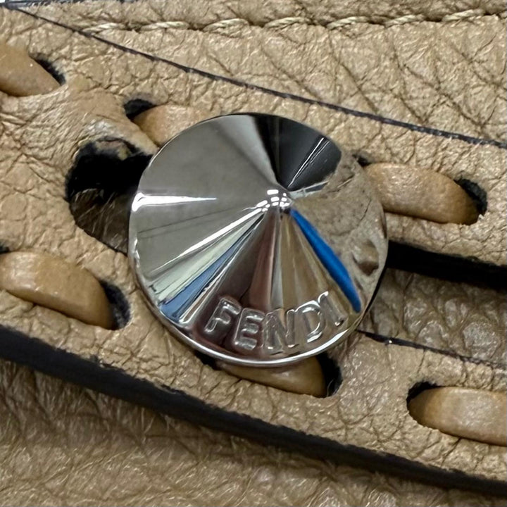 美品★FENDI フェンディ 8BL155 バイザウェイ セレリア ミディアム グレインカーフレザー ベージュ 2WAY ショルダーバッグ 定価416900円