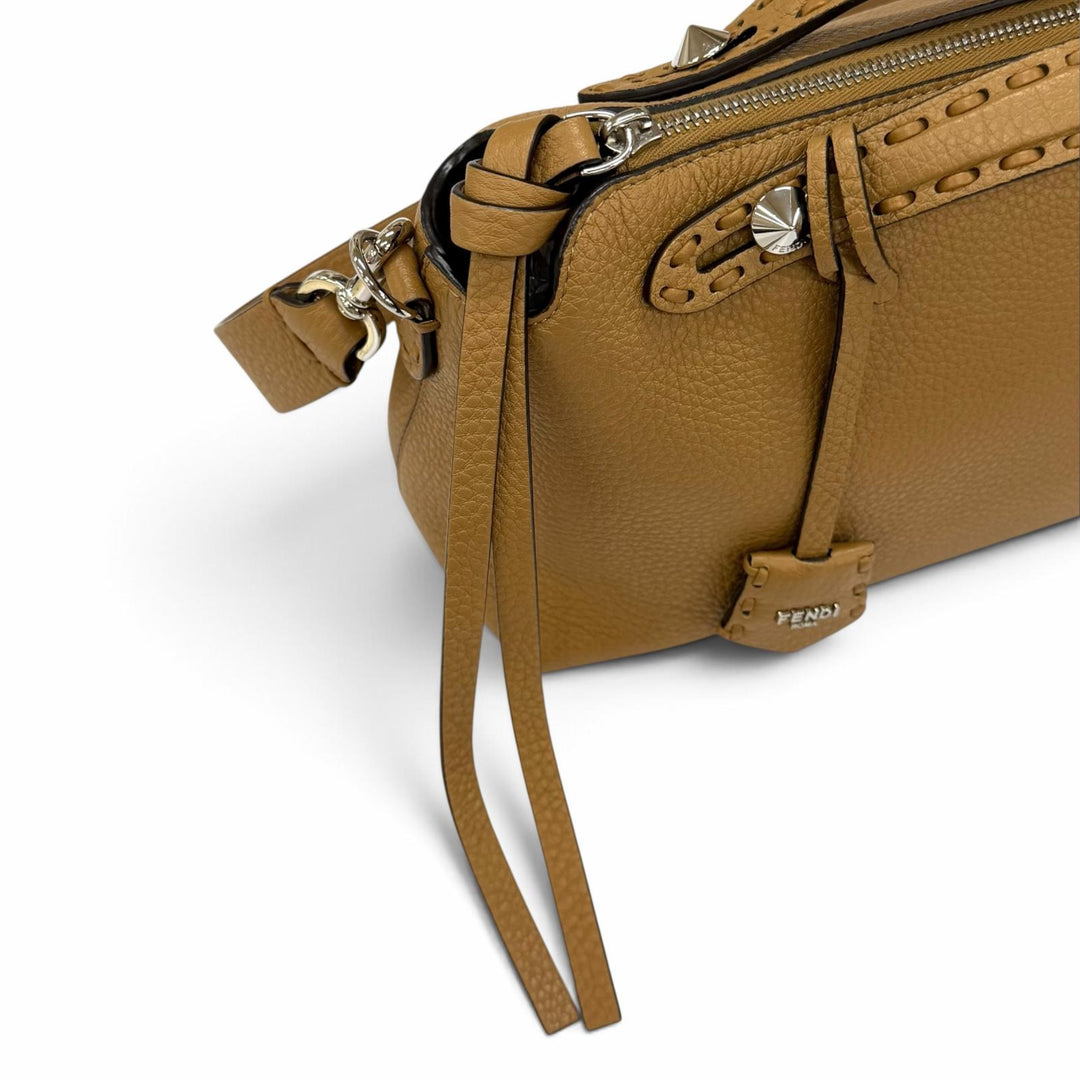 美品★FENDI フェンディ 8BL155 バイザウェイ セレリア ミディアム グレインカーフレザー ベージュ 2WAY ショルダーバッグ 定価416900円
