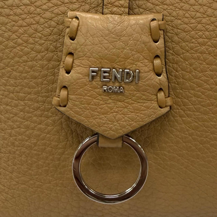 美品★FENDI フェンディ 8BL155 バイザウェイ セレリア ミディアム グレインカーフレザー ベージュ 2WAY ショルダーバッグ 定価416900円
