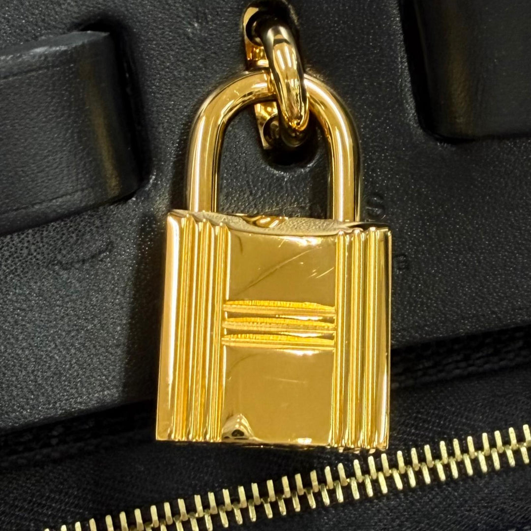 良品★HERMES エルメス エールバッグ ジップ アド PM ブラック トワルミリタリー ヴァッシュハンター リュックサック Z刻印 袋付
