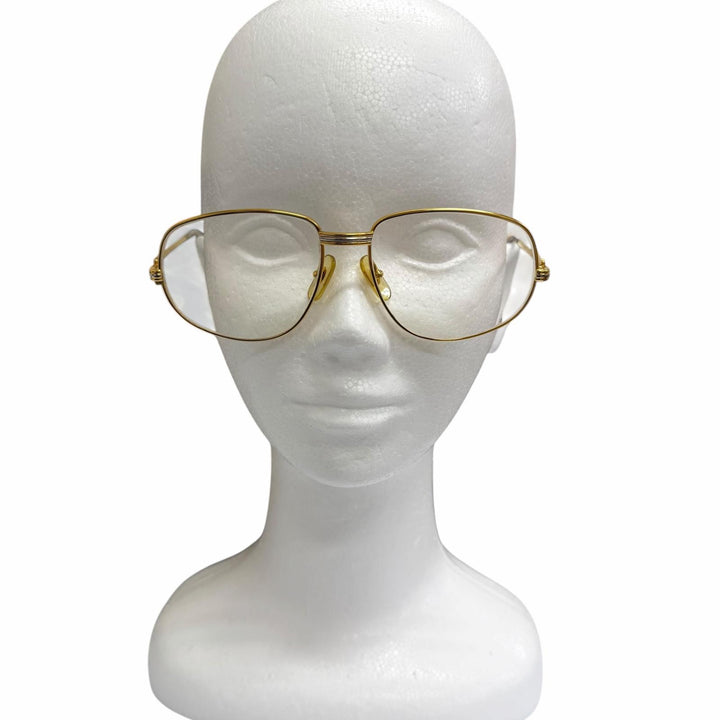 人気□Cartier カルティエ トリニティ 2Cデコール メガネ 眼鏡 アイウェア ゴールド ボルドー 56□16-130 度入り フランス製 メンズ
