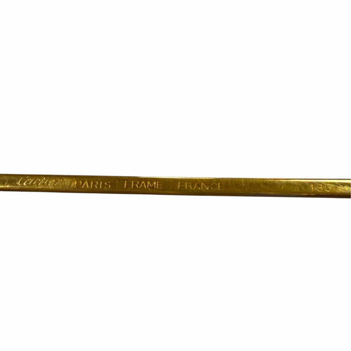 良品▼Cartier カルティエ トリニティ ロゴ金具 メガネ 眼鏡 アイウェア ゴールド ボルドー 58□18 135 度入り 仏製 メンズ レディース