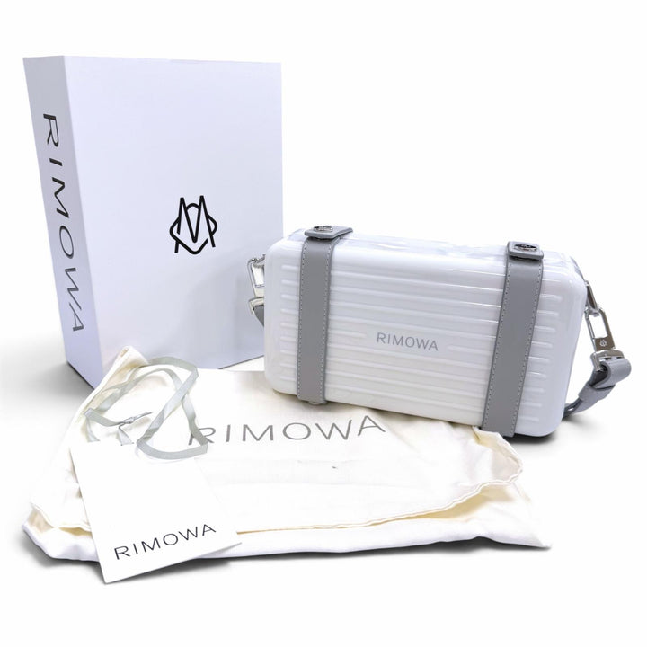 極美品▼RIMOWA リモワ 890.11.66.0 PERSONAL パーソナル ポリカーボネート レザー クロスボディ ショルダーバッグ 1L 定価205700円 箱付