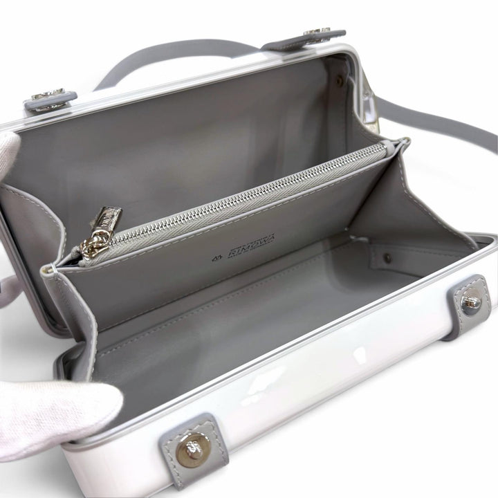 極美品▼RIMOWA リモワ 890.11.66.0 PERSONAL パーソナル ポリカーボネート レザー クロスボディ ショルダーバッグ 1L 定価205700円 箱付