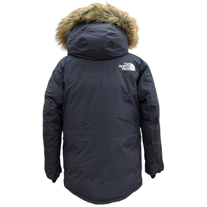 美品▼THE NORTH FACE ザ・ノースフェイス ND91920 Southern Cross Parka ロゴ刺繍 ファー付き フーデッド ダウンジャケット M 正規品