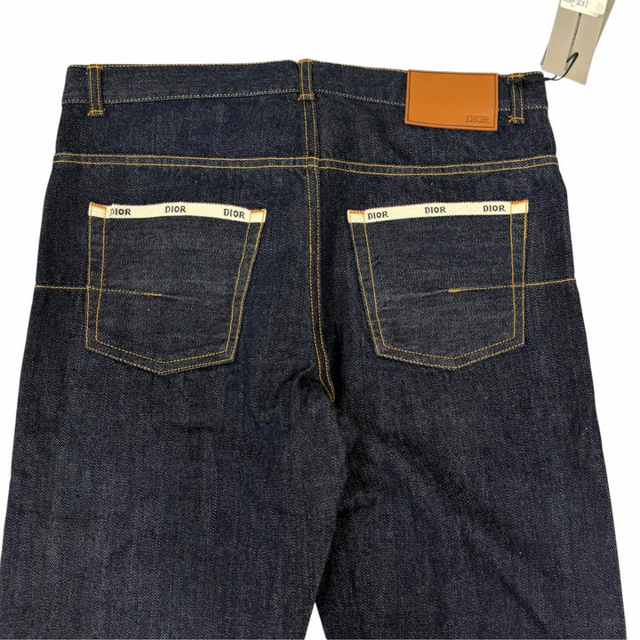 未使用品□DIOR ディオール オム 013D001AY978 SLIM17.5 ボタンフライ デニムパンツ ジーンズ インディゴブルー 30 日本製 正規品 メンズ
