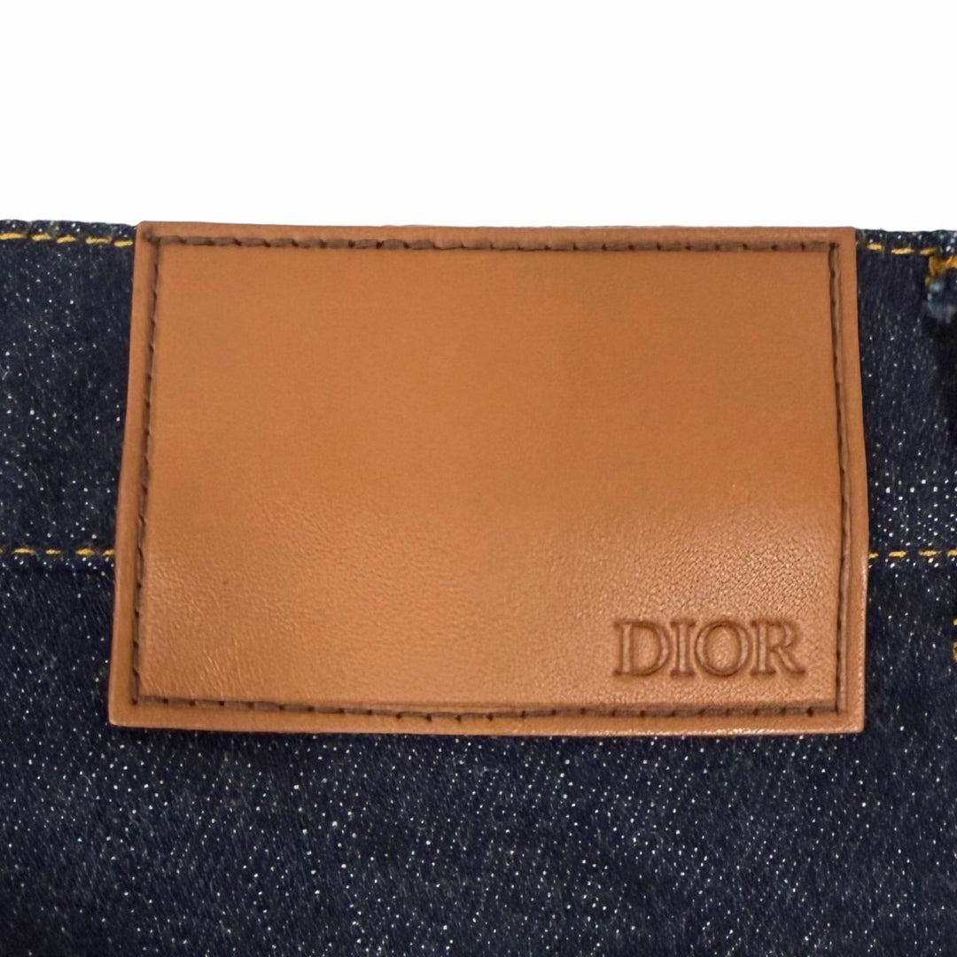 未使用品□DIOR ディオール オム 013D001AY978 SLIM17.5 ボタンフライ デニムパンツ ジーンズ インディゴブルー 30 日本製 正規品 メンズ