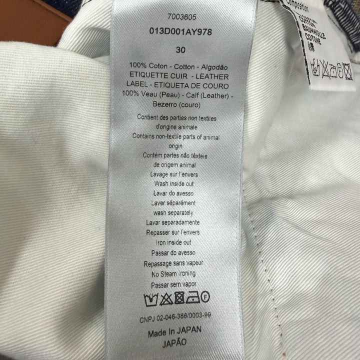 未使用品□DIOR ディオール オム 013D001AY978 SLIM17.5 ボタンフライ デニムパンツ ジーンズ インディゴブルー 30 日本製 正規品 メンズ