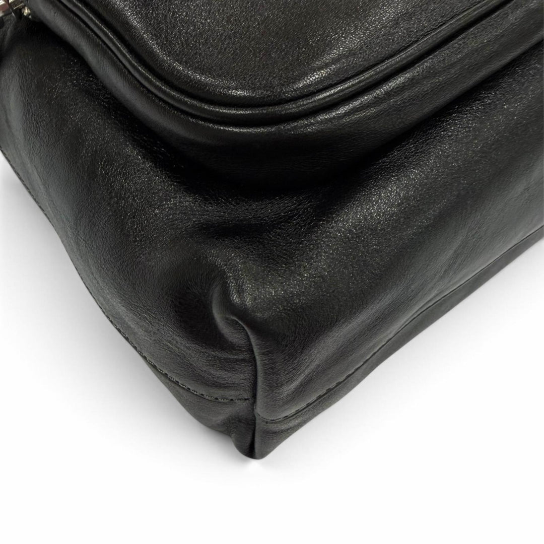 極美品▼COACH コーチ CDU91 スムースレザー ドミノファイルバッグ ショルダーバッグ ブラック シルバー金具 メンズ レディース