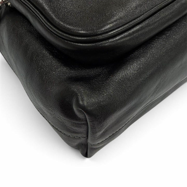 極美品▼COACH コーチ CDU91 スムースレザー ドミノファイルバッグ ショルダーバッグ ブラック シルバー金具 メンズ レディース