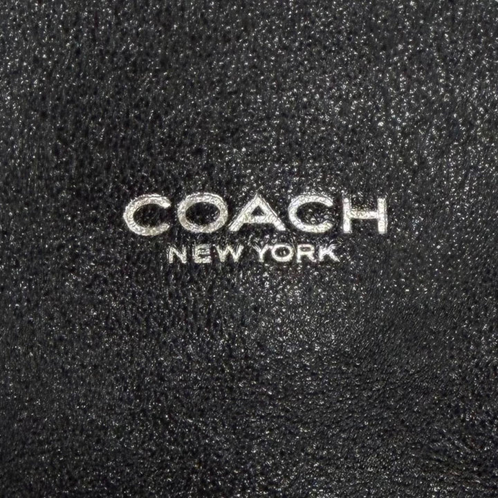 極美品▼COACH コーチ CDU91 スムースレザー ドミノファイルバッグ ショルダーバッグ ブラック シルバー金具 メンズ レディース