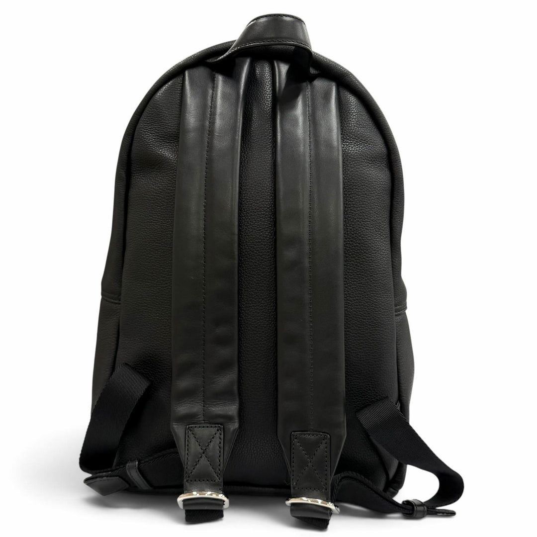極美品★BALLY バリー WOLFSON ロゴ金具 スタッズデザイン ハラコ レザー リュックサック デイパック ブラック ブラウン レディース