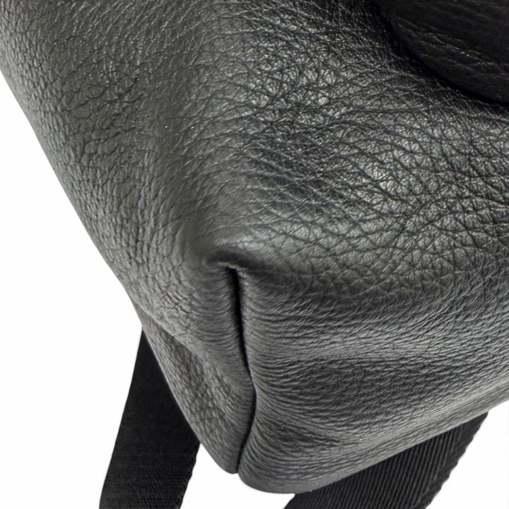 極美品★BALLY バリー WOLFSON ロゴ金具 スタッズデザイン ハラコ レザー リュックサック デイパック ブラック ブラウン レディース
