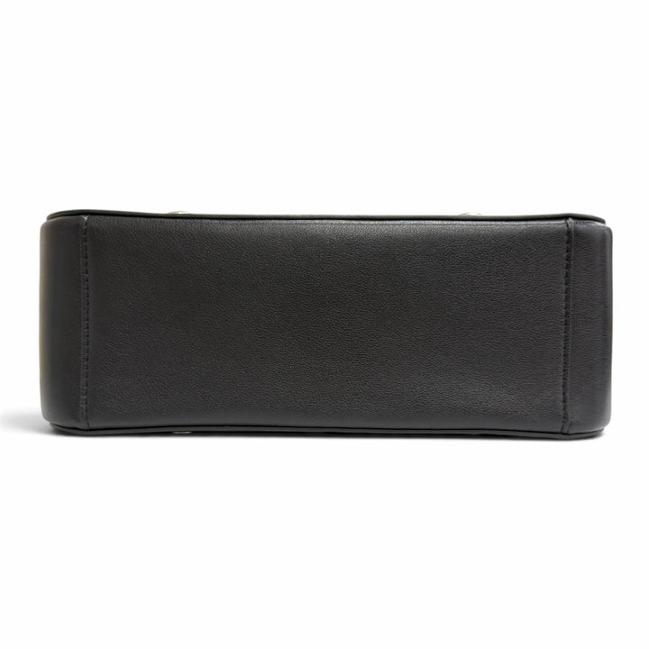 極美品△BALLY バリー Unda Satchel レザー ドット柄 2WAY ハンドバッグ ショルダーバッグ ブラック 伊製 定価228800円 袋付き